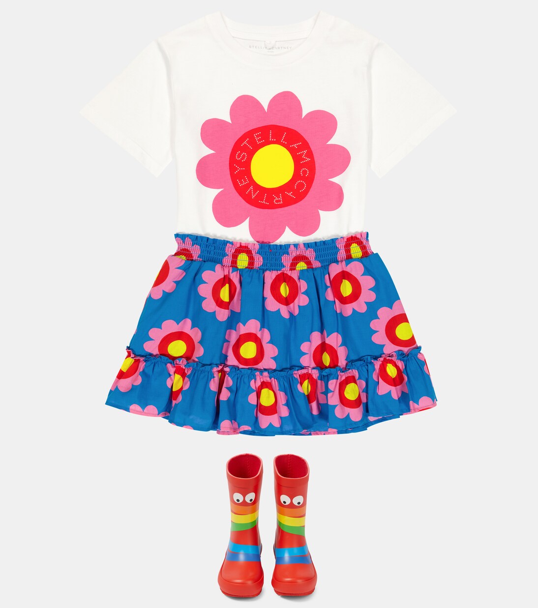 Jupe en coton à fleurs | Stella McCartney Kids