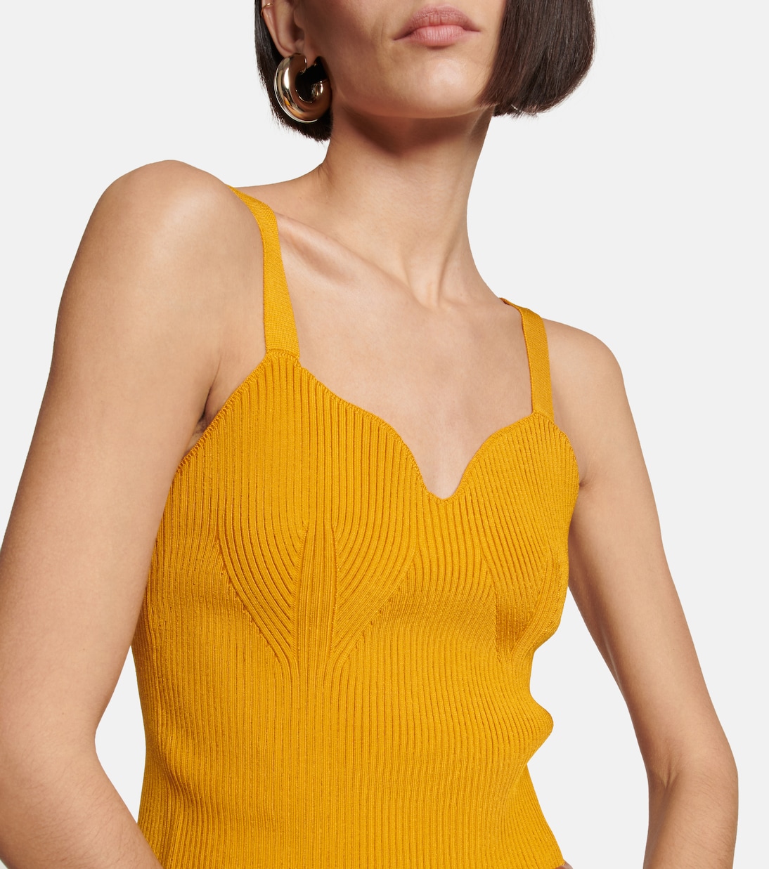 Cropped-Top aus Rippstrick | Vince