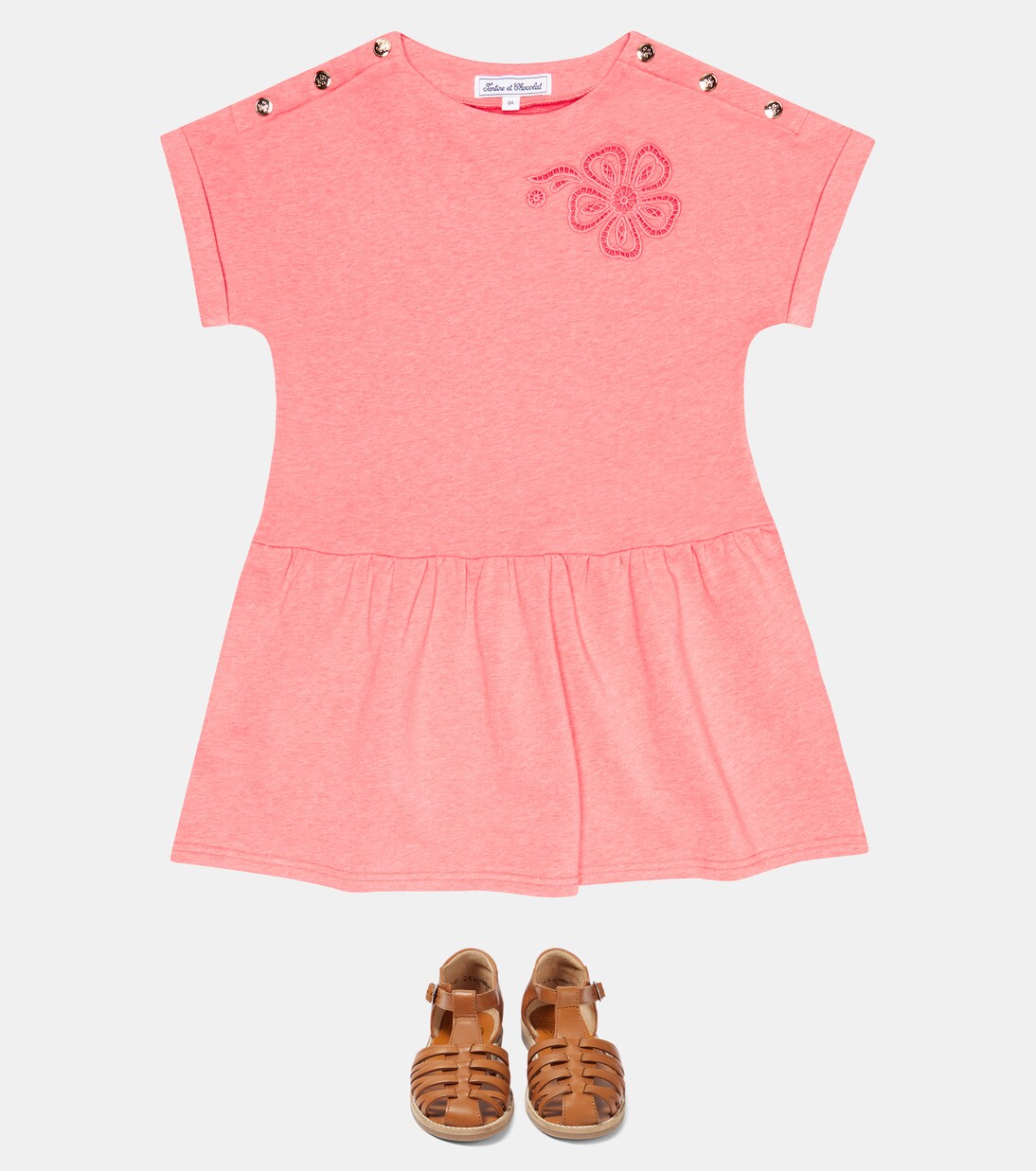 Embroidered cotton-blend dress | Tartine et Chocolat