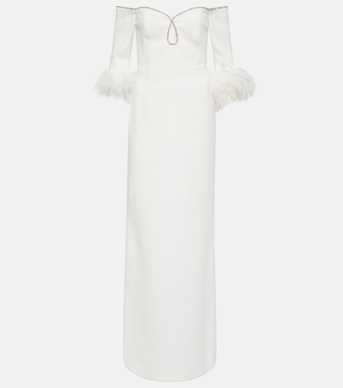 Robe longue de mariée Plume en crêpe | Rebecca Vallance