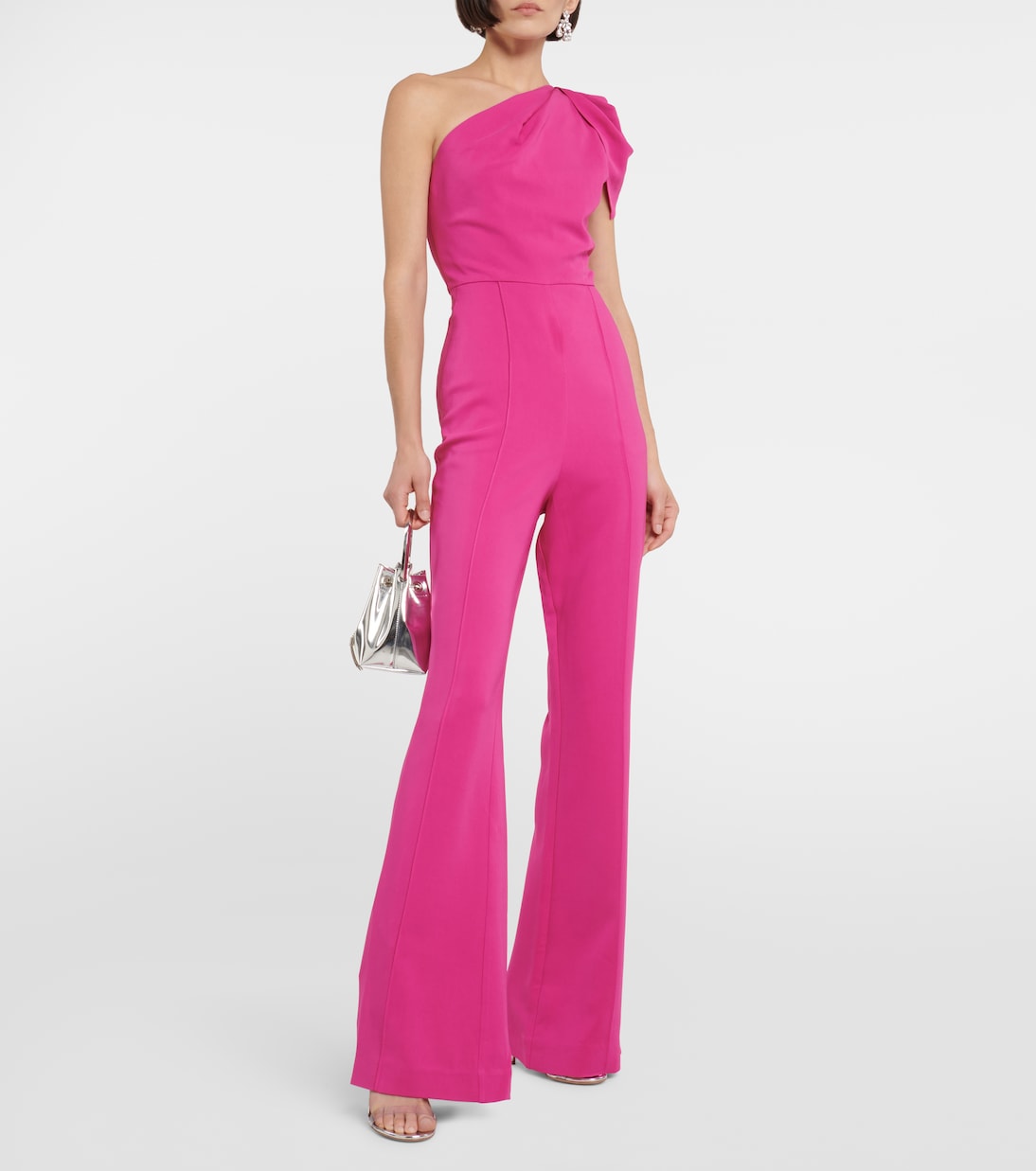 Asymmetric crêpe jumpsuit | Roland Mouret