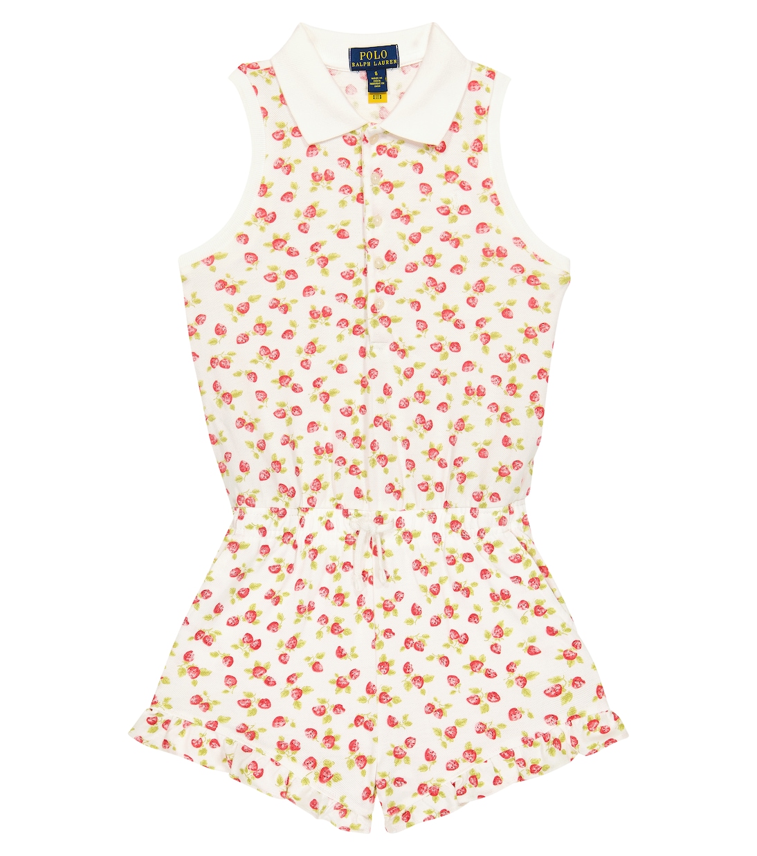 Printed cotton-blend playsuit | Polo Ralph Lauren Kids