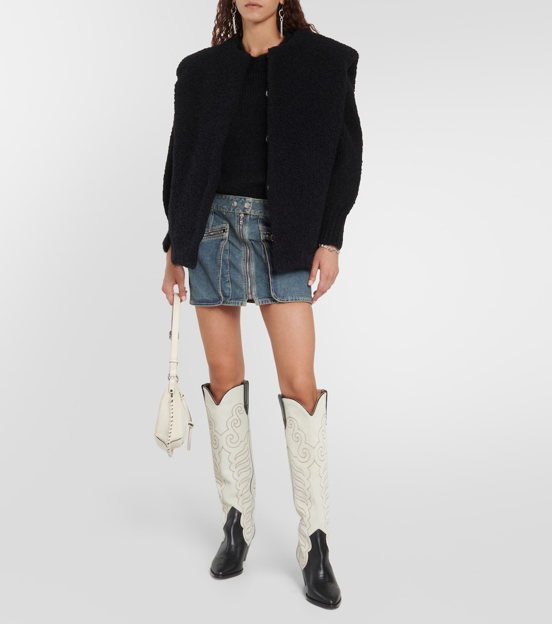 Botas cowboy Liela de piel y ante | Isabel Marant