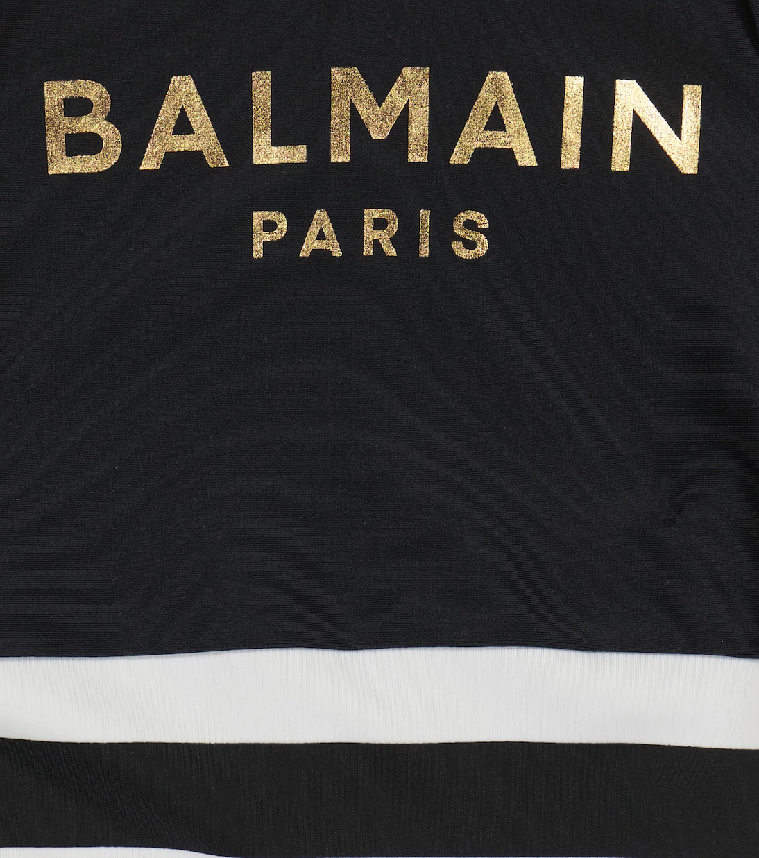 Logo striped swimsuit | Balmain Kids