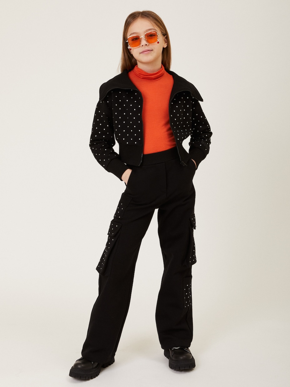 铆钉针织运动裤 | Monnalisa