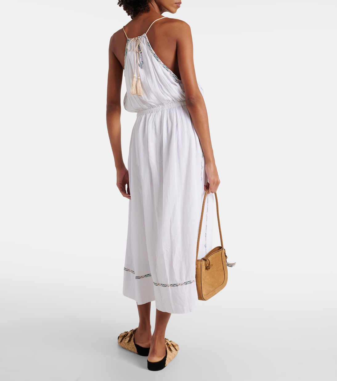 Robe midi Siana brodée en coton | Marant Etoile