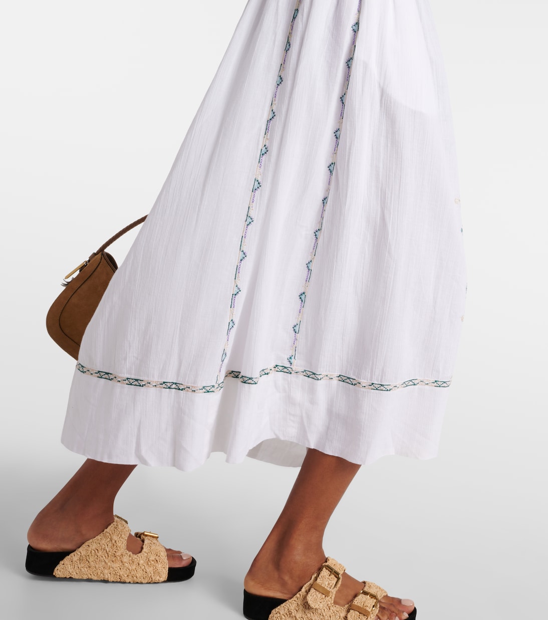 Robe midi Siana brodée en coton | Marant Etoile