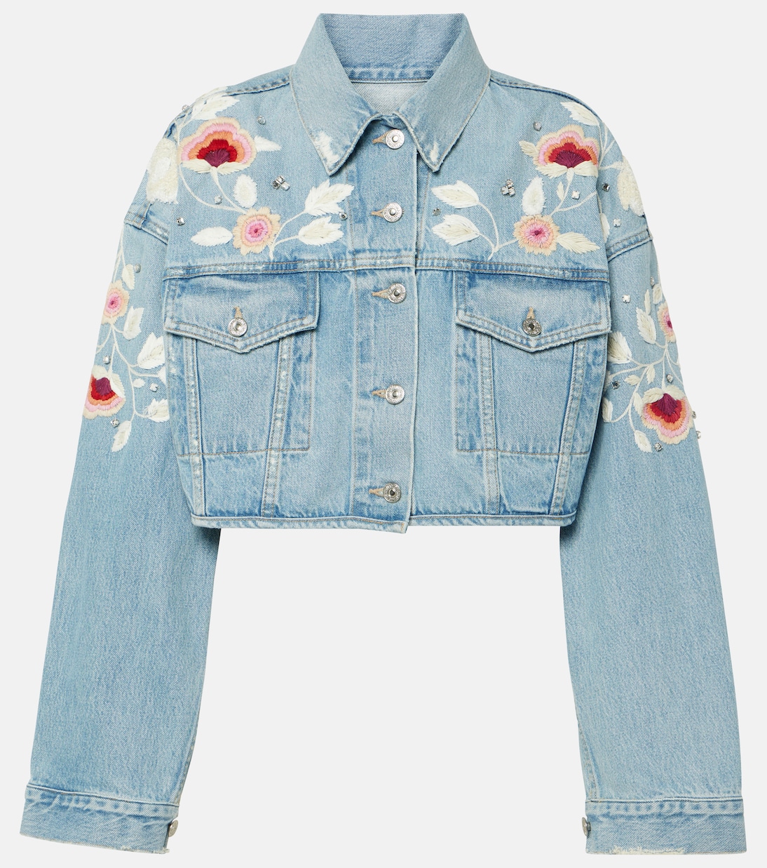 Lena embroidered cropped denim jacket | Citizens of Humanity