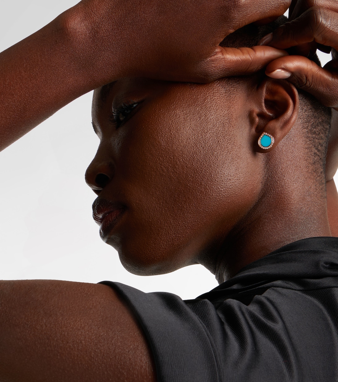 Antifer 18kt 로즈 골드 터쿼이즈 다이아몬드 싱글 이어링 | Repossi