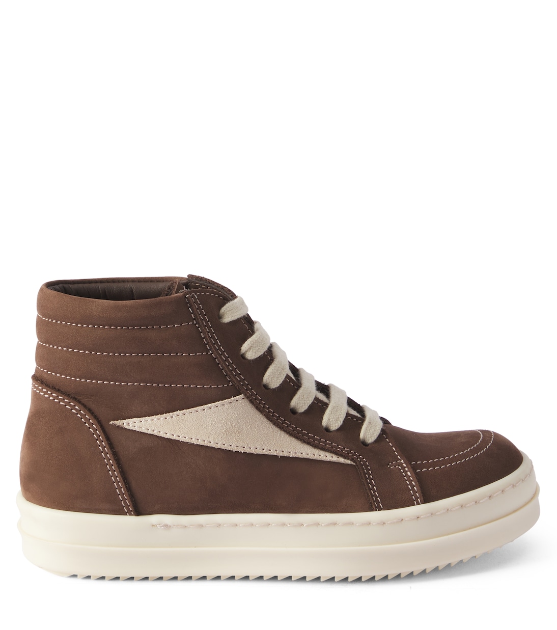 Vintage leather high-top sneakers | Rick Owens Kids