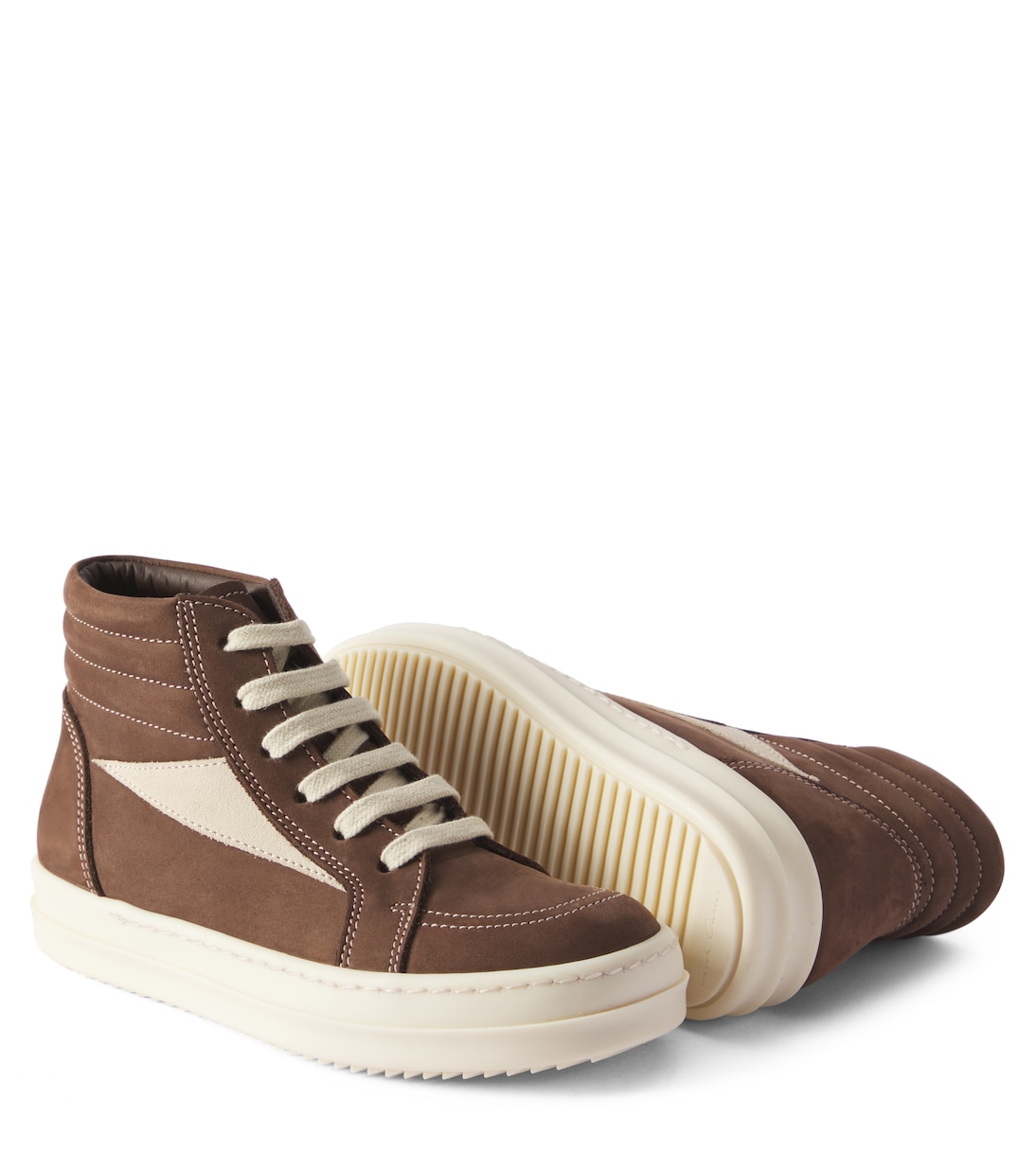 Vintage leather high-top sneakers | Rick Owens Kids