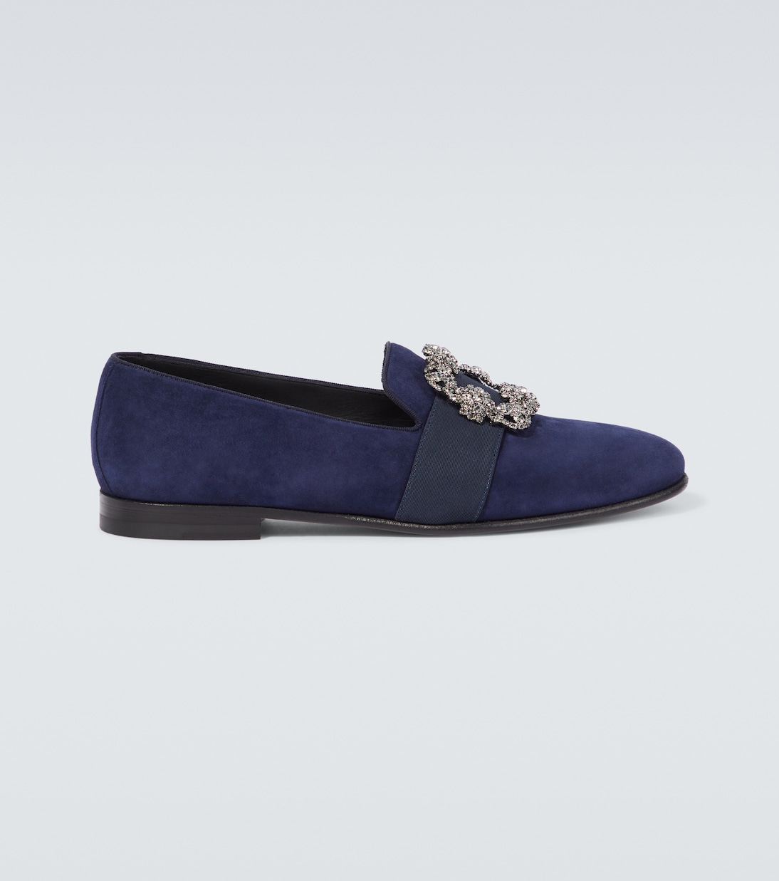 Carlton embellished suede loafers | Manolo Blahnik