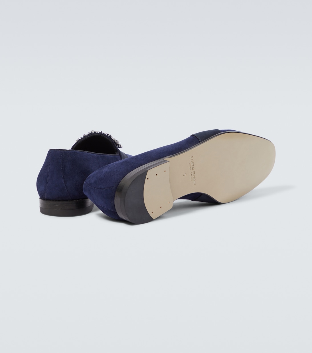 Carlton embellished suede loafers | Manolo Blahnik