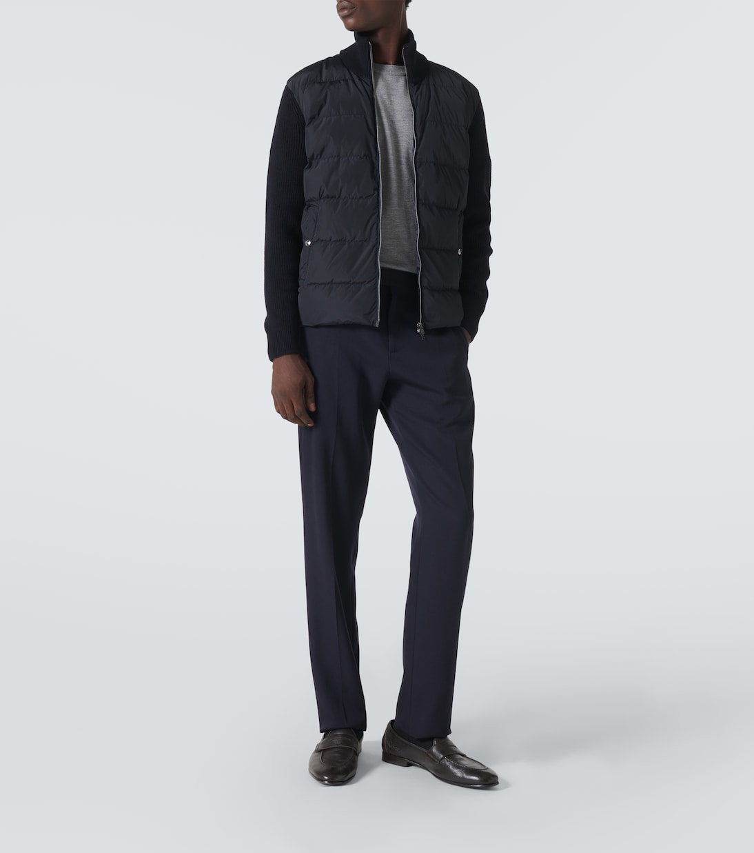 Wool-trimmed down jacket | Herno