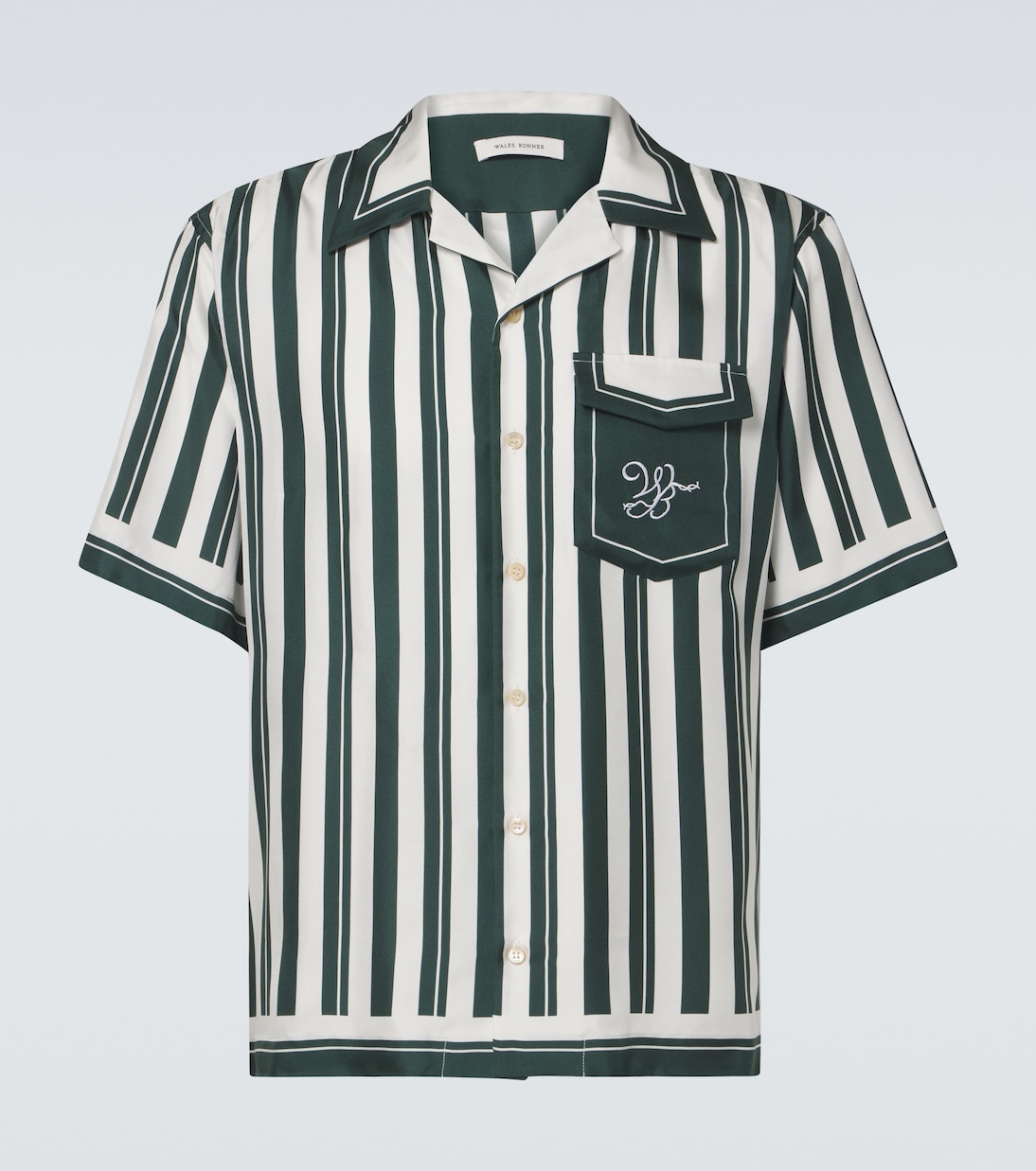 June striped silk bowling shirt | Wales Bonner