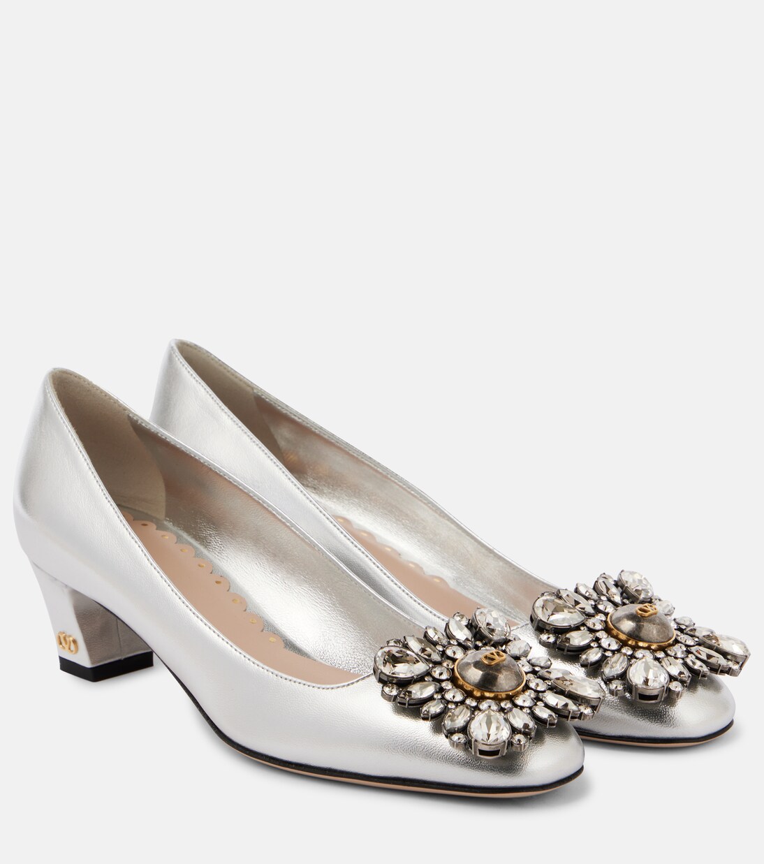 Preshoes 45 metallic leather pumps | Valentino Garavani