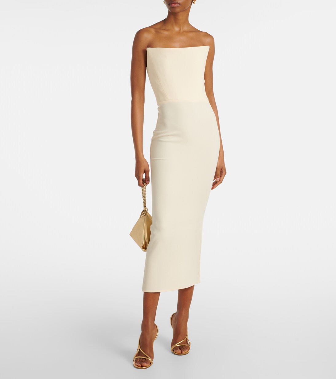 Robe midi en crêpe | Alex Perry