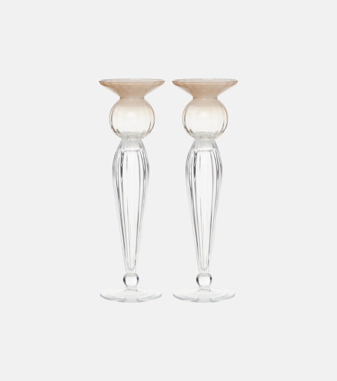 穆拉诺玻璃烛台两件套 | Brunello Cucinelli