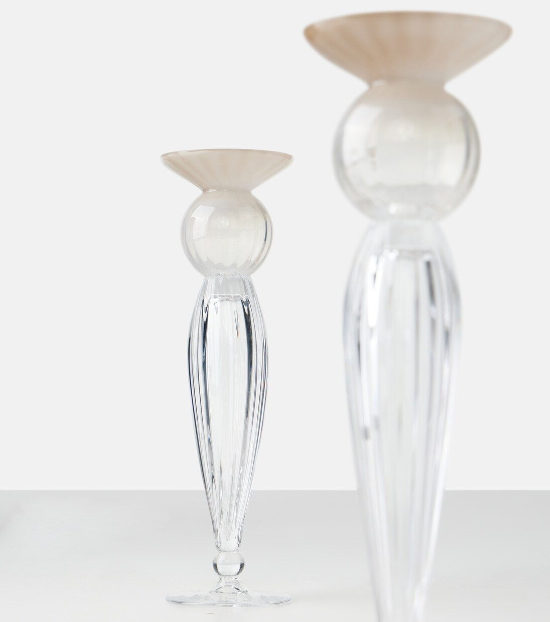 穆拉诺玻璃烛台两件套 | Brunello Cucinelli