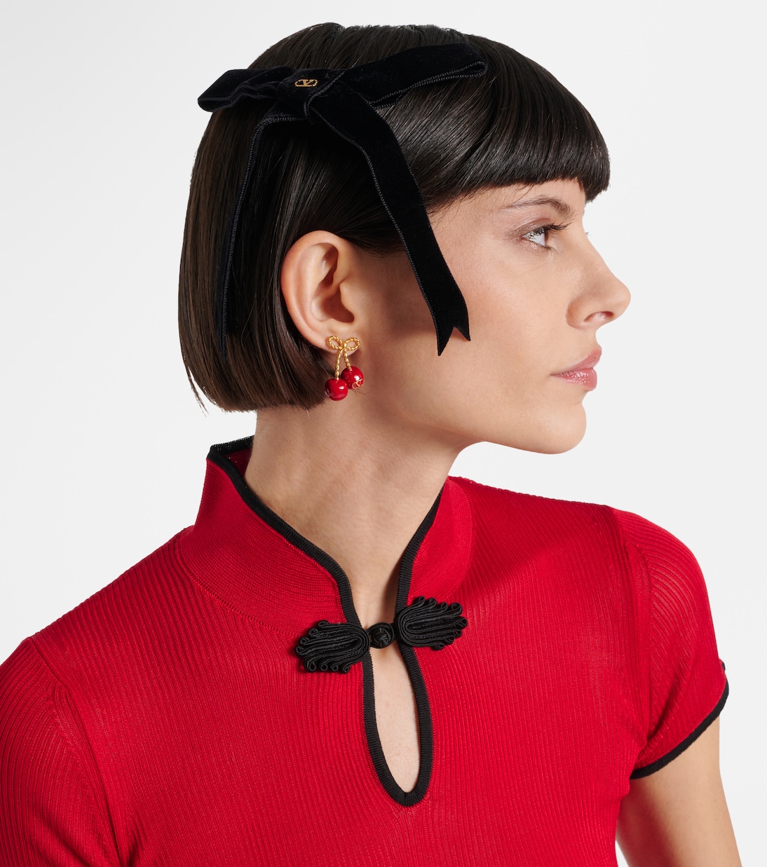 Pinza para el pelo VLogo de terciopelo | Valentino