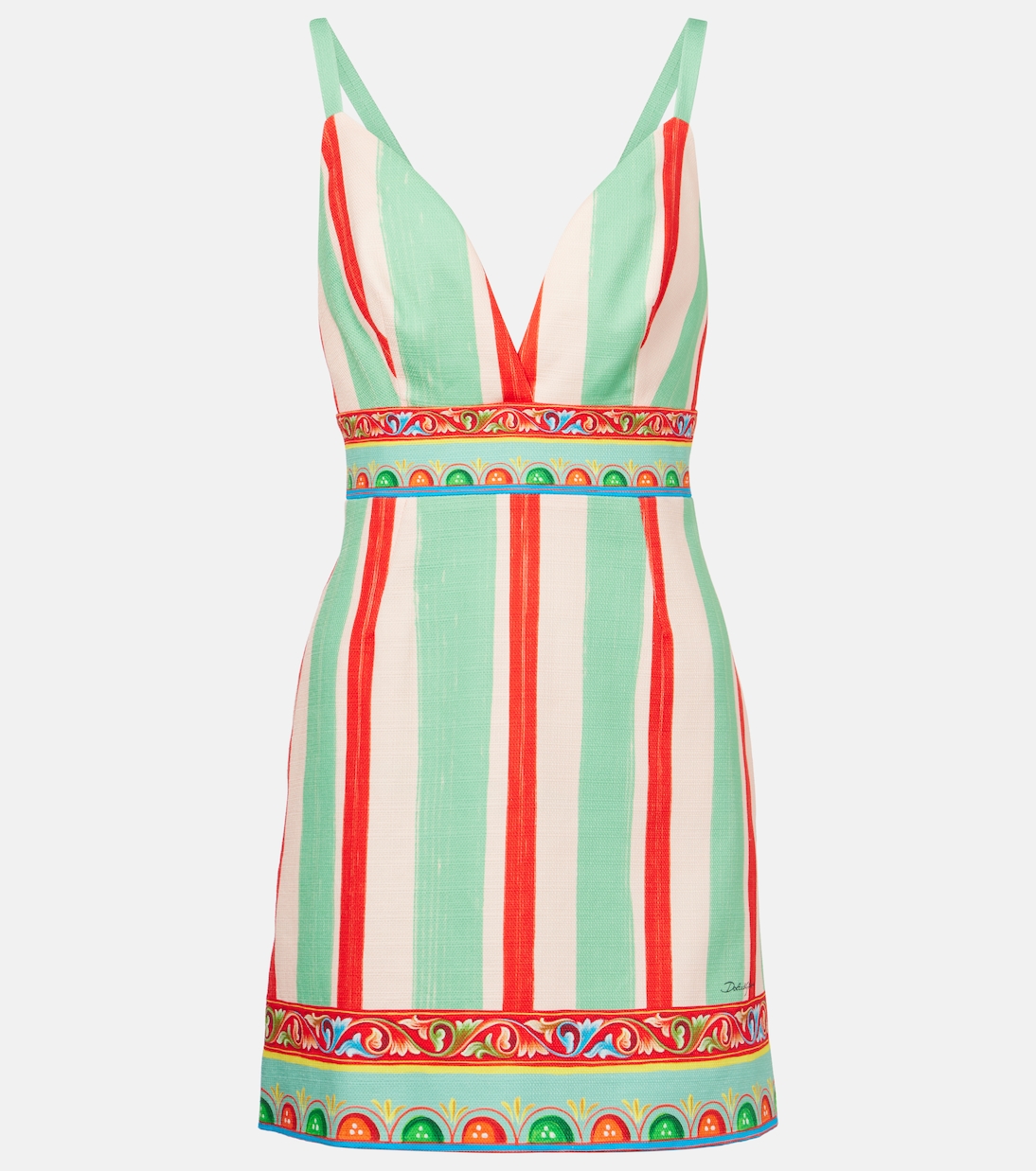 Taormina striped cotton-blend minidress | Dolce&Gabbana