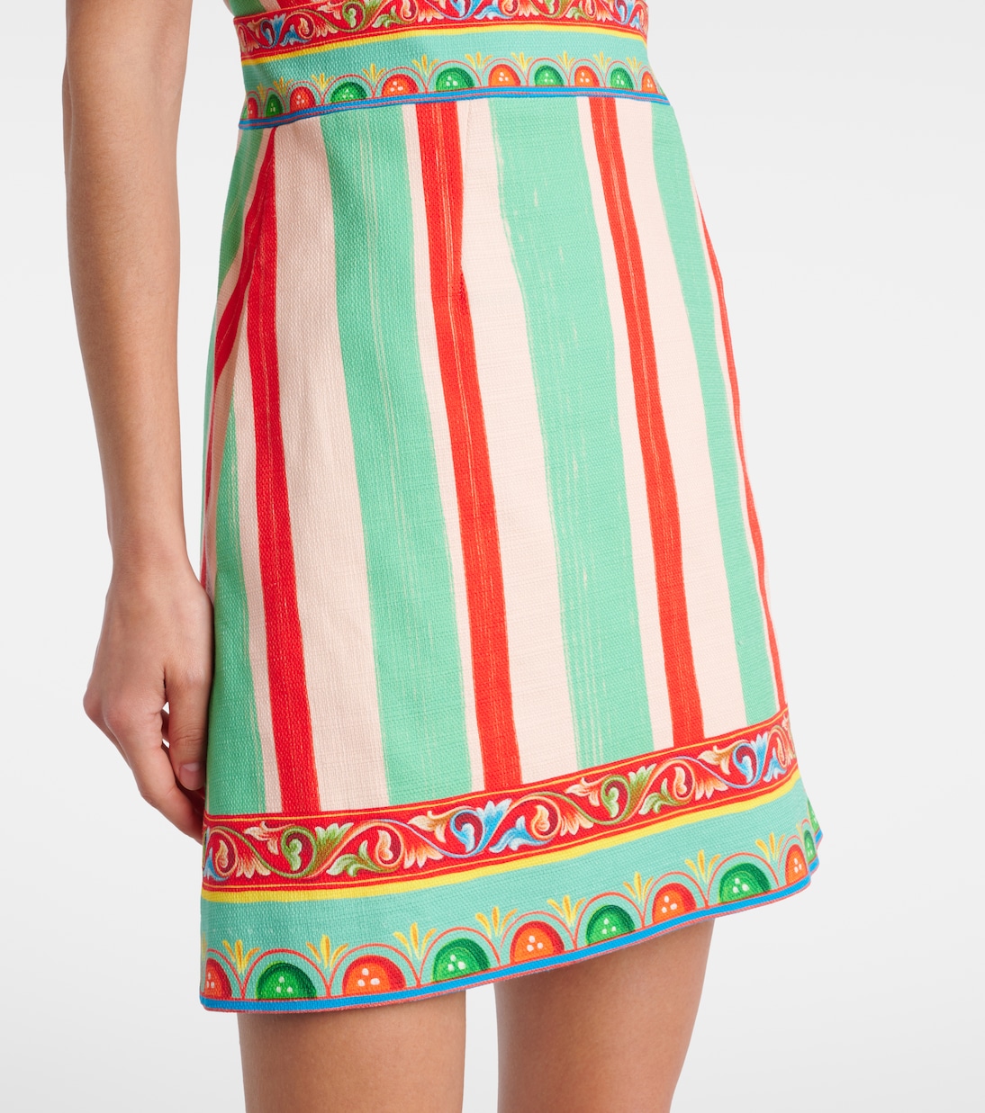Taormina striped cotton-blend minidress | Dolce&Gabbana
