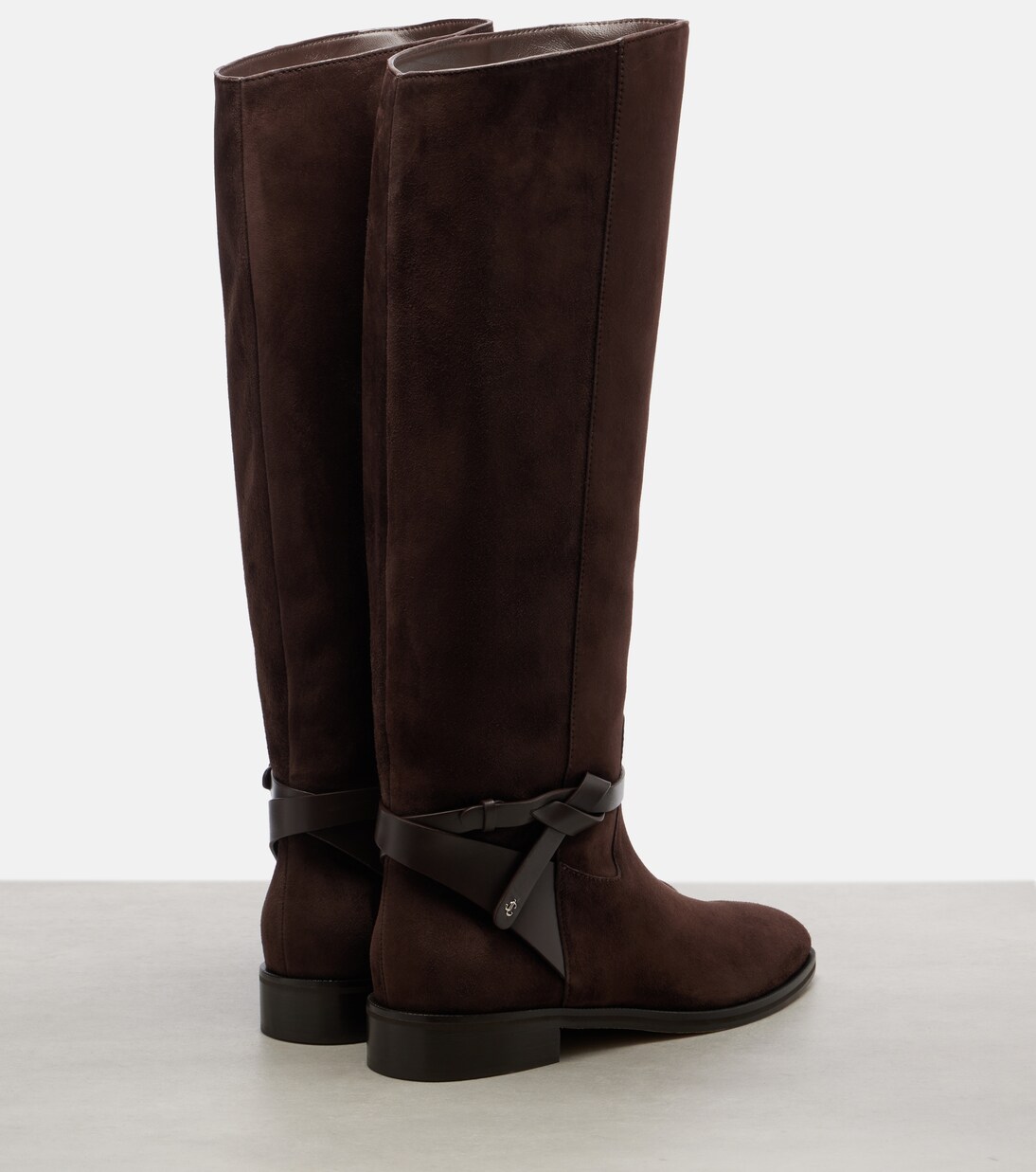 Lawton knotted suede knee-high boots | Jimmy Choo