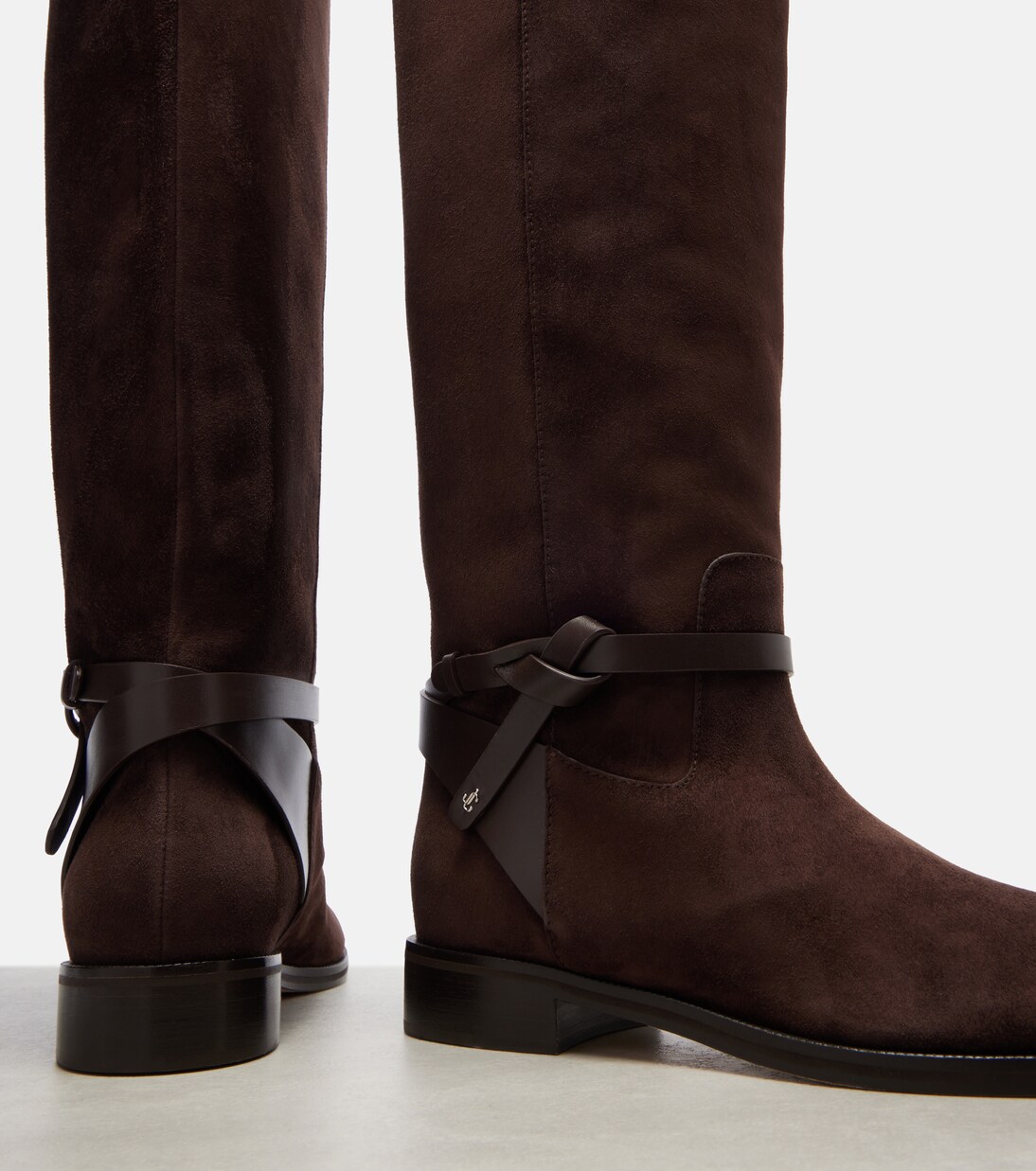 Lawton knotted suede knee-high boots | Jimmy Choo