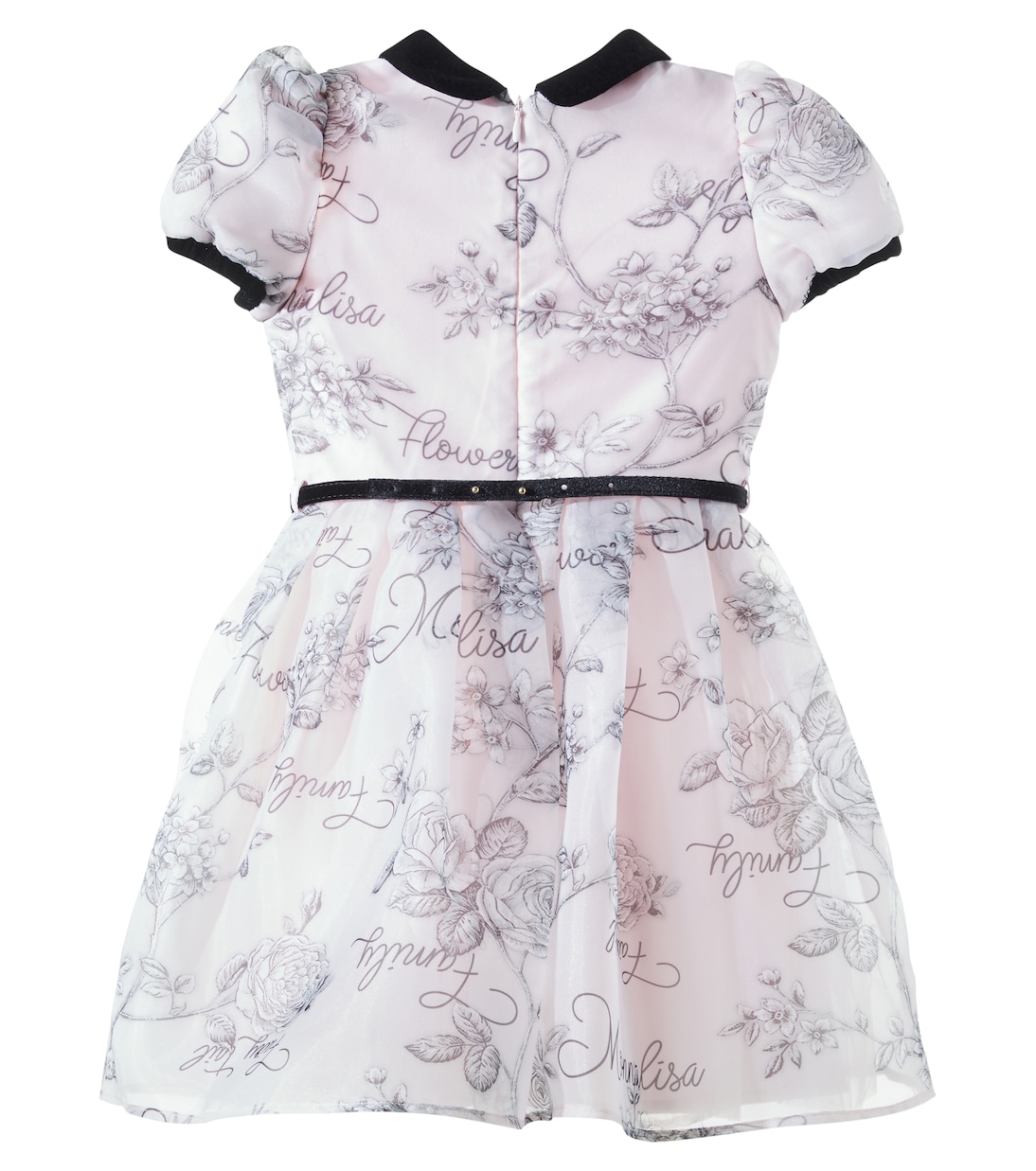 蝴蝶结细节花卉薄纱连衣裙 | Monnalisa