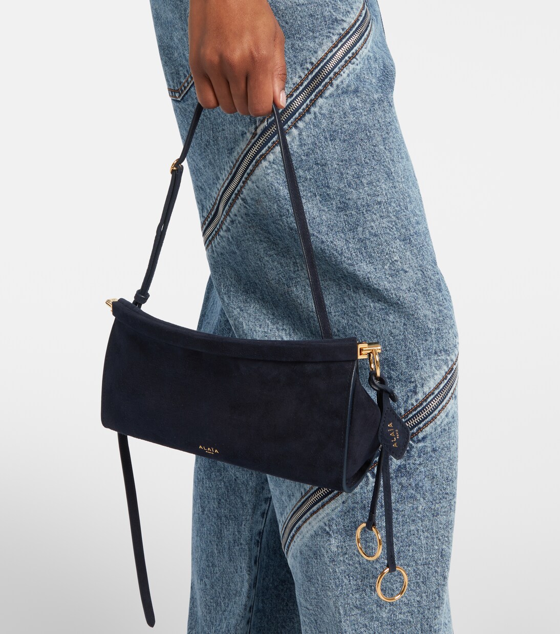 Borsa a spalla Le Click Small in suede | Alaïa