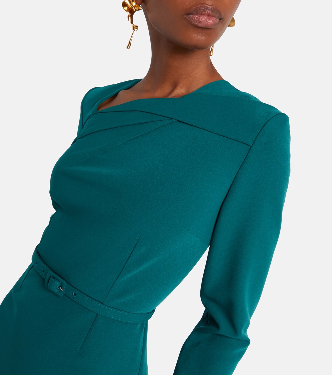 Robe midi en crêpe | Roland Mouret