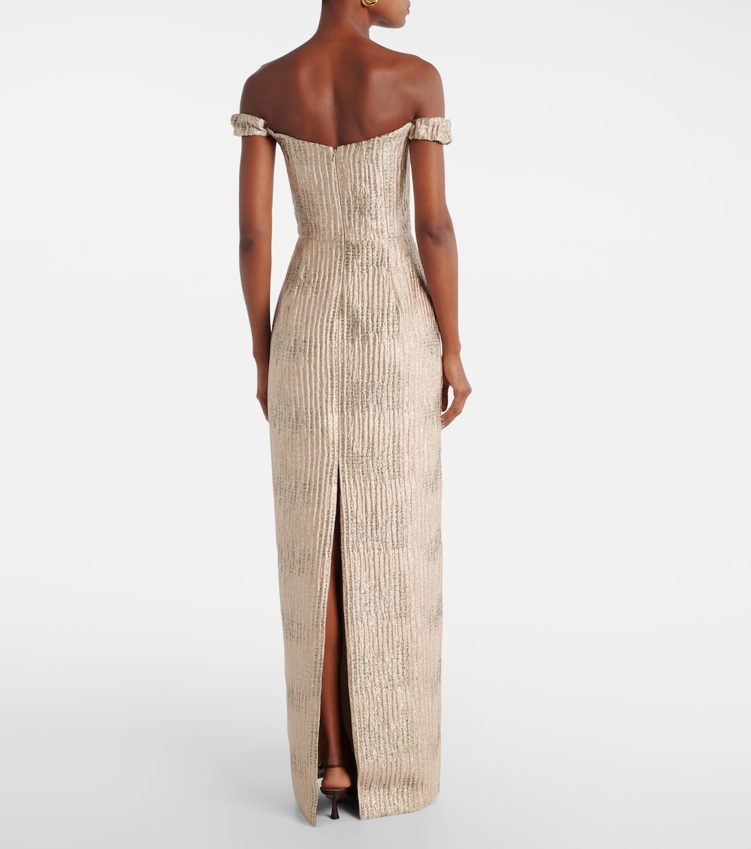 Robe longue Yolanda à encolure bardot | Markarian