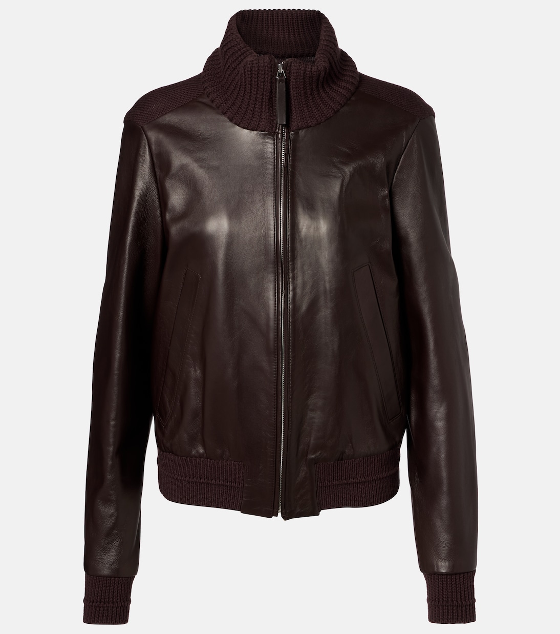 Elenora wool-trimmed leather jacket | Proenza Schouler