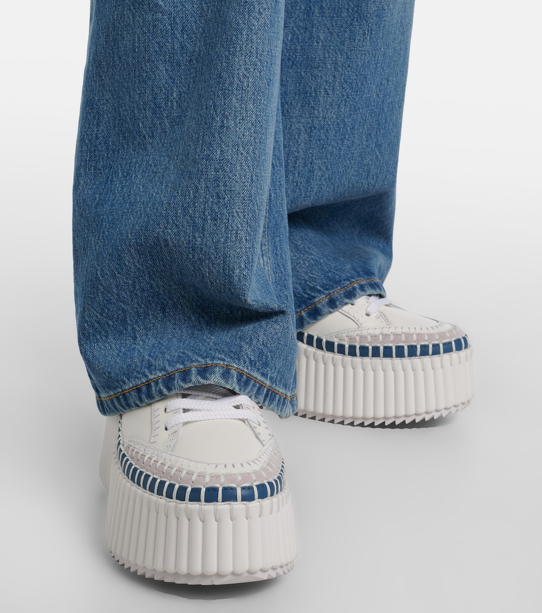 Baskets à plateforme Nama en cuir | Chloé