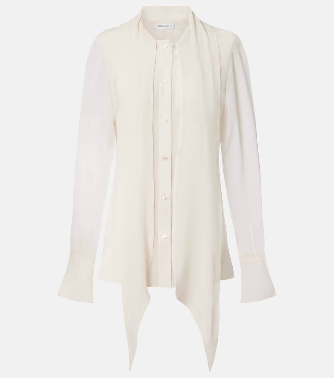 Scarf-detail silk blouse | Nina Ricci