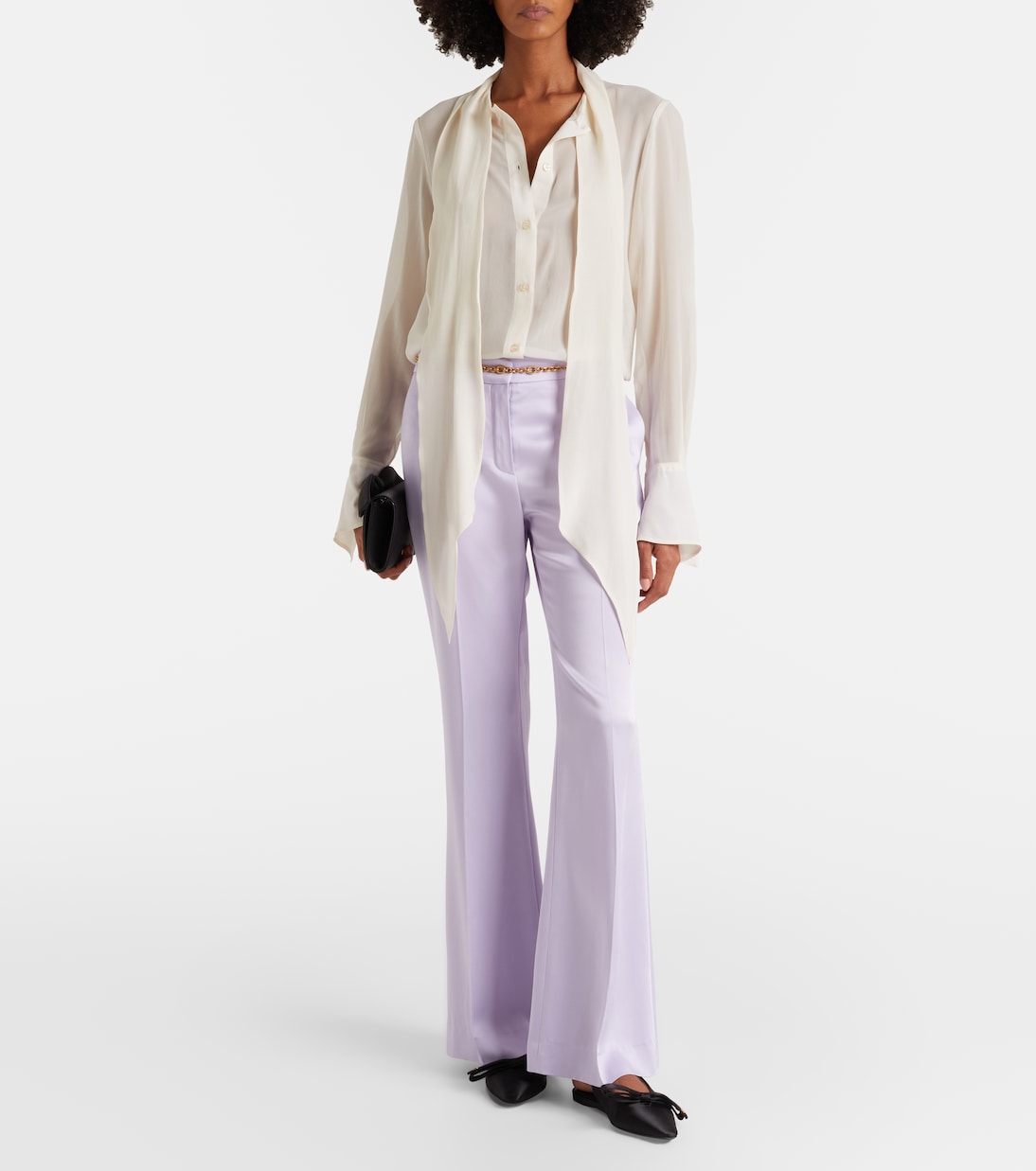 Scarf-detail silk blouse | Nina Ricci