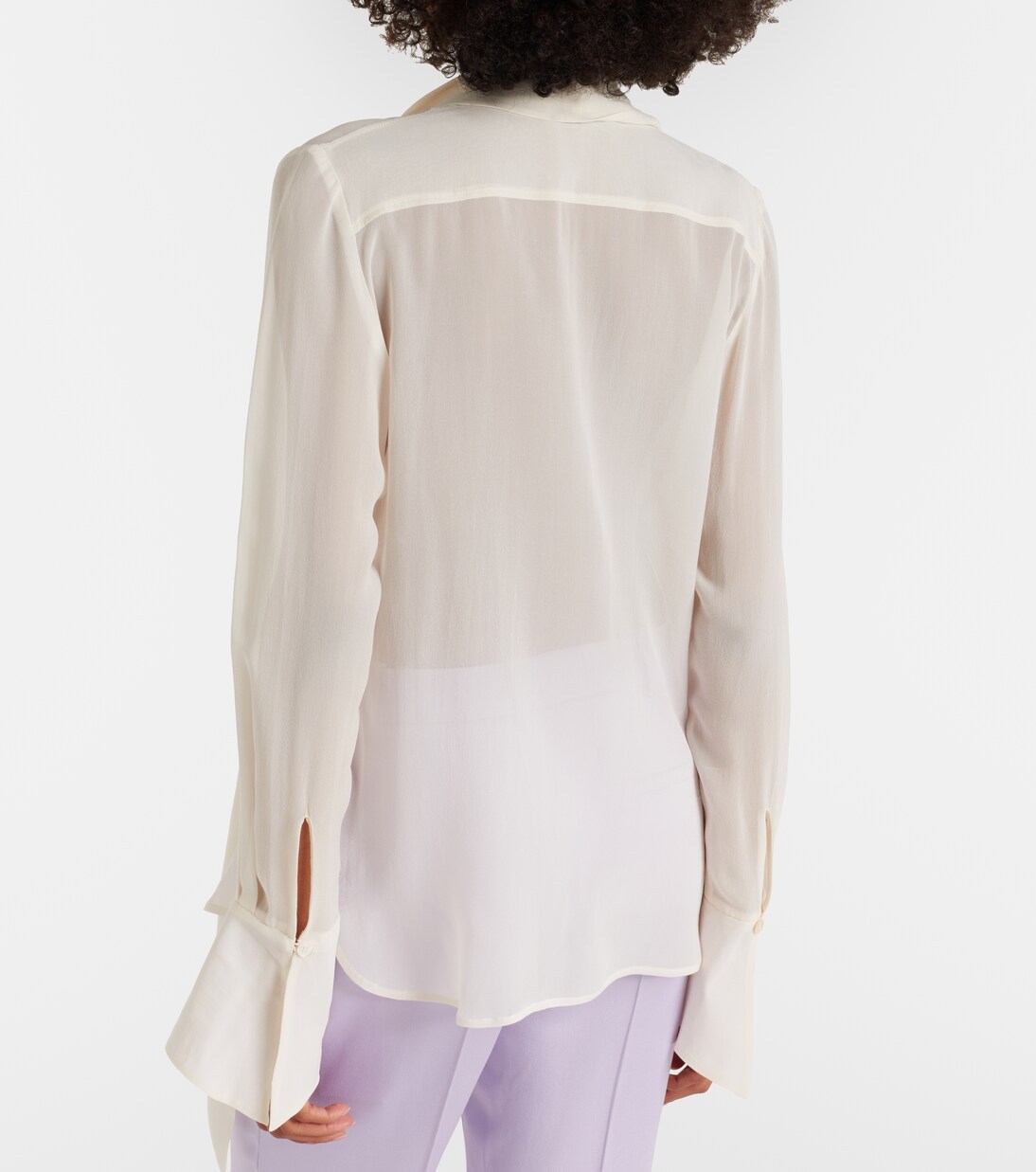 Scarf-detail silk blouse | Nina Ricci