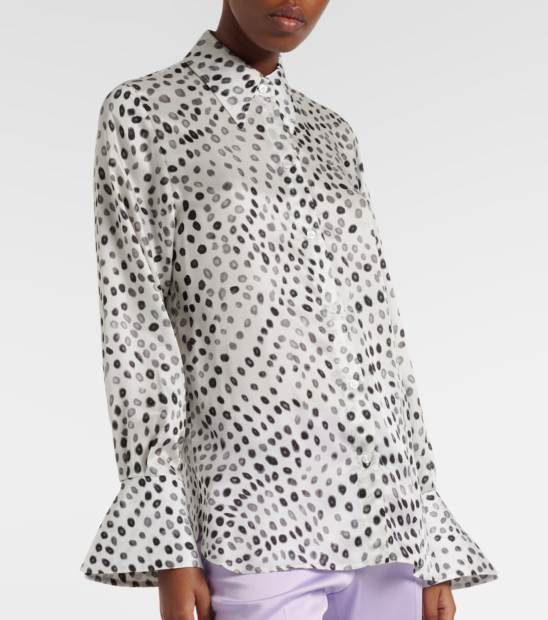 Blusa in raso con stampa | Nina Ricci