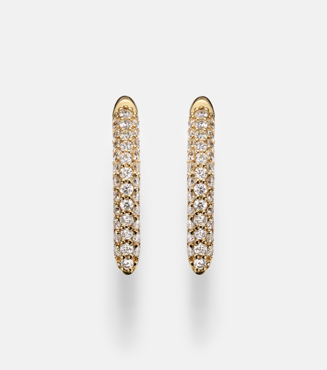14kt gold (585/1000) hoop earrings with diamonds | Sydney Evan