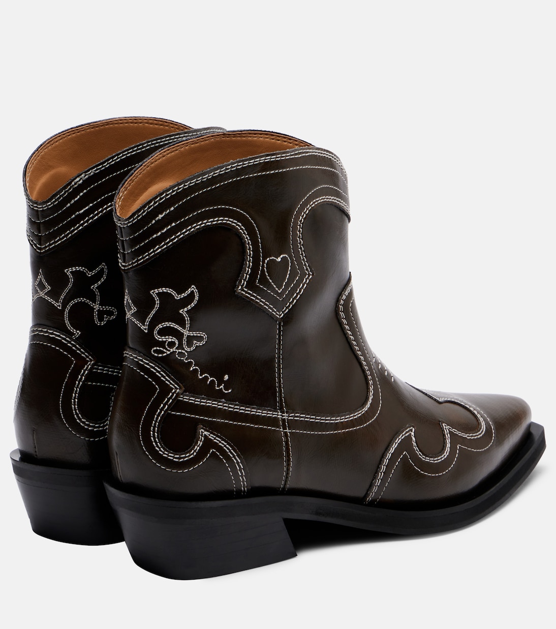 Embroidered cowboy boots | Ganni