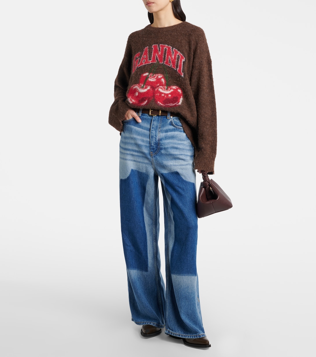 Embroidered cowboy boots | Ganni