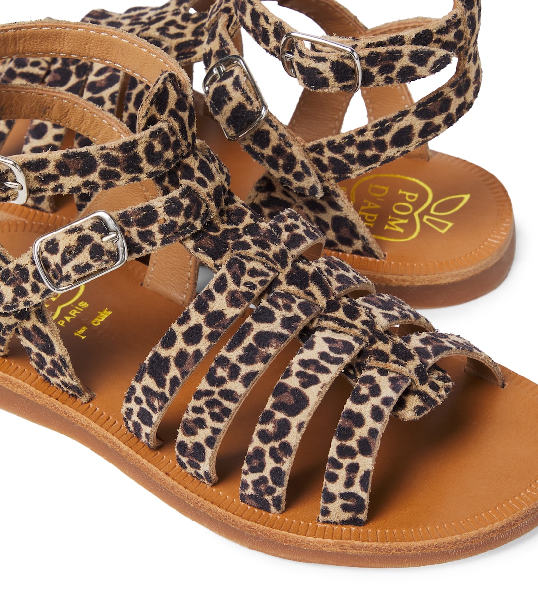 Plagette Gladiator suede sandals | Pom d'Api