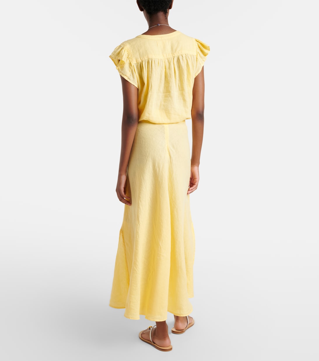 Gonna midi Malina in lino | Velvet