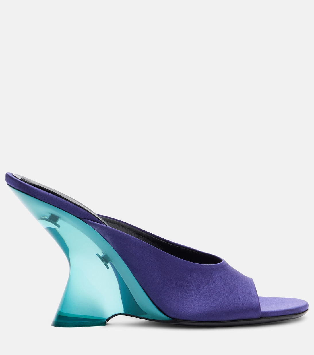 Mules compensées en satin | Dries Van Noten