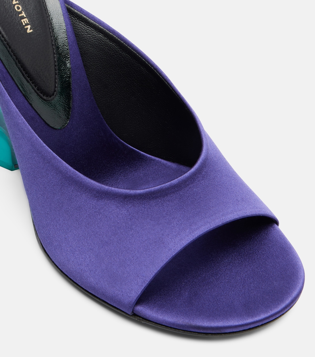 Mules compensées en satin | Dries Van Noten