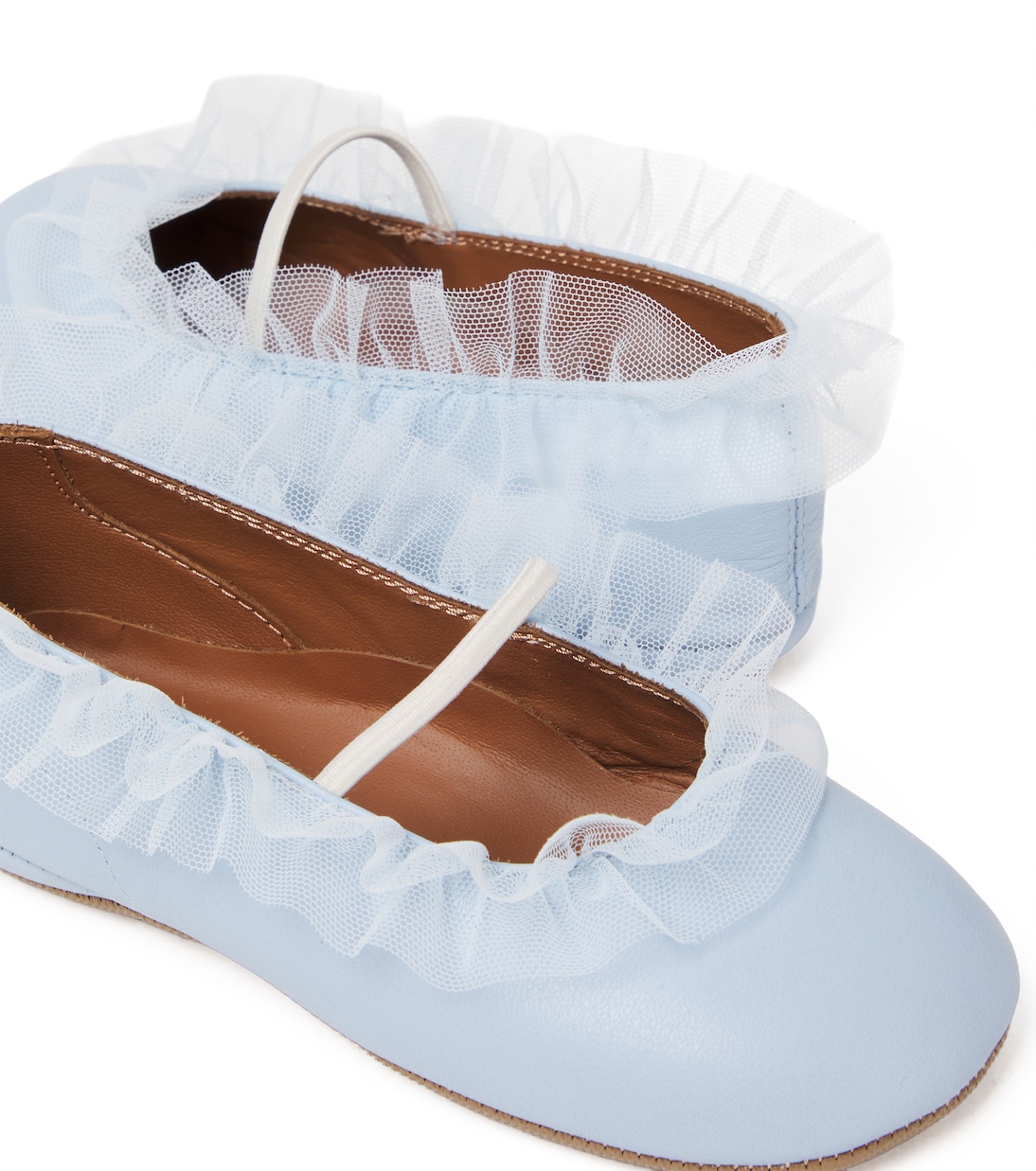 Ballerinas aus Leder mit Tüll | PèPè