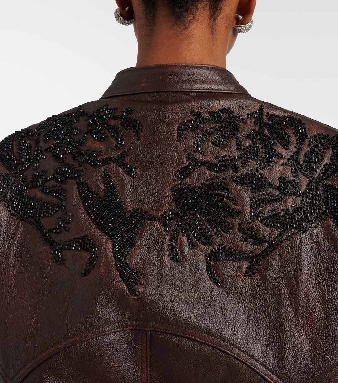 Beaded leather jacket | Jacques Wei