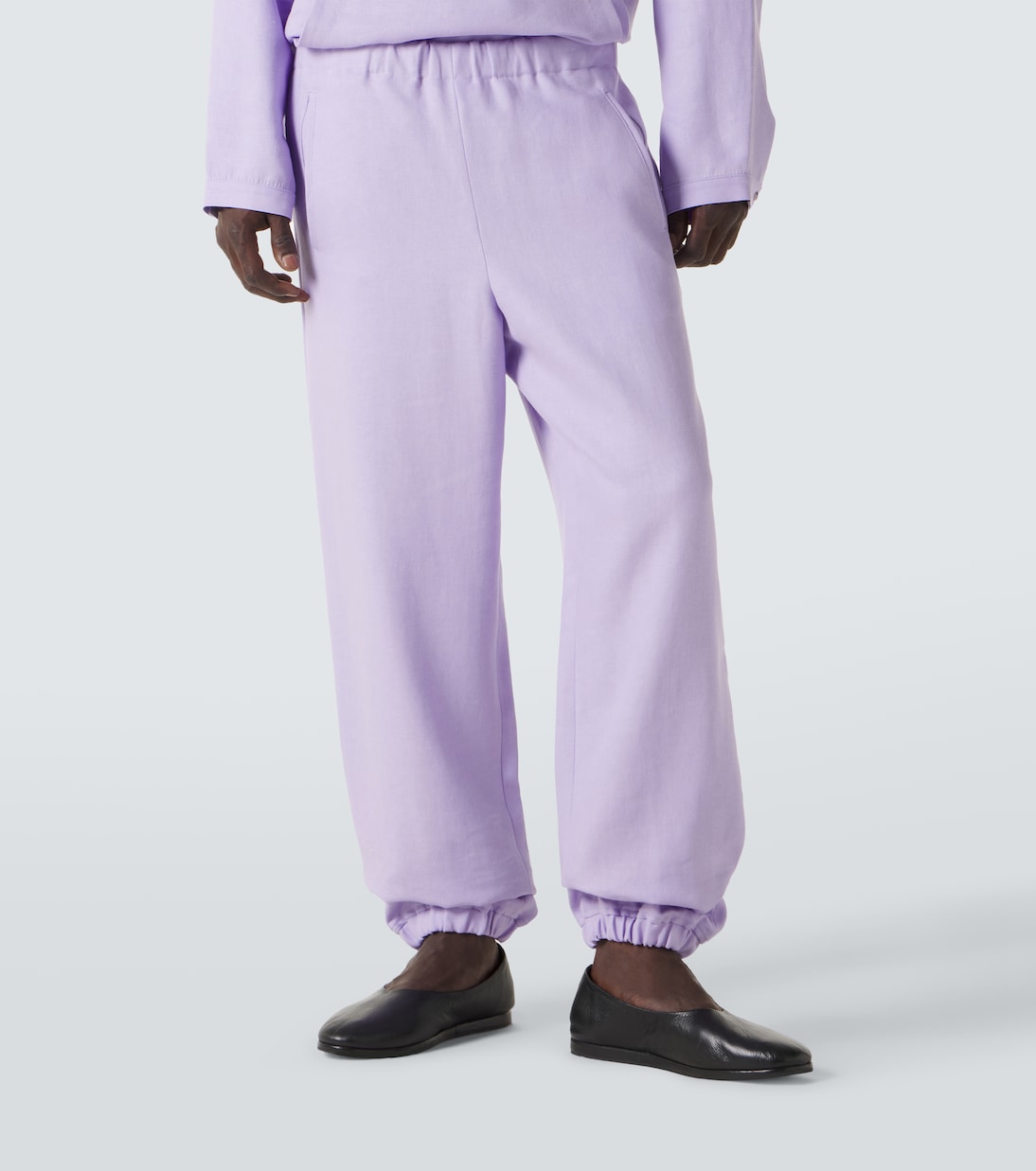 Jogginghose aus Leinen mit Amethyst | God's True Cashmere