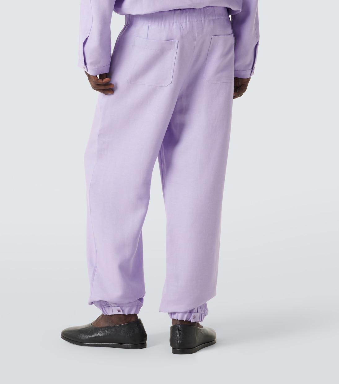 Jogginghose aus Leinen mit Amethyst | God's True Cashmere