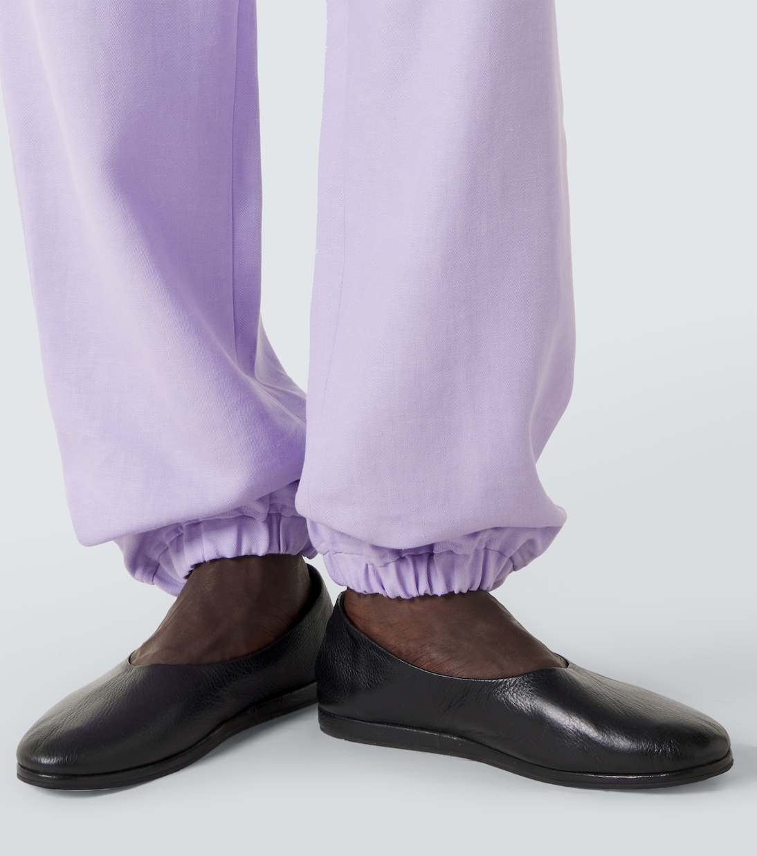 Jogginghose aus Leinen mit Amethyst | God's True Cashmere
